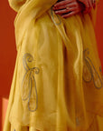 Mustard Embroidered Anarkali Set