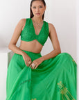 Green Dori Embroidered Lehenga Set