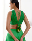 Green Dori Embroidered Lehenga Set