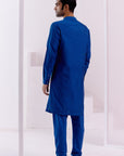 Royal Blue Pin Tucks Detailed Kurta Set