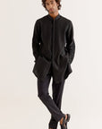 Black mens kurta front