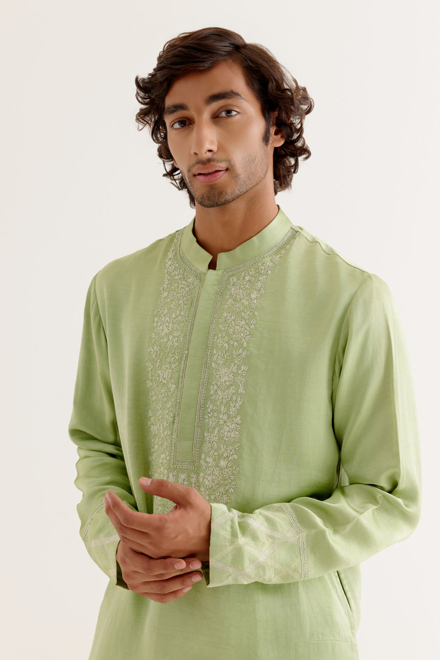 Green Kurta Details