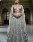 Ivory Mirror Work Lehenga Set