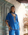 Azure  Kurta and Flare Pant Set