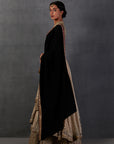 Black Woolen Embroidered Shawl