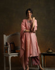 Marori Embroidered & Self Printed Kurta With Embroidered Palazzo & Printed Dupatta