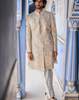 Nude Cream Sherwani Set