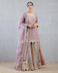 Lavender Organza Sharara Set