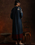 Moon Motifs Embroidery Contrast Double Layered Kurta With Palazzo