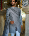 Slate Grey Dori Sherwani Set