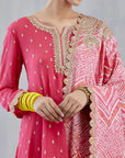 Pink Marori Work Sharara Set