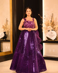 Metallic Purple Lehenga - Ready to Ship