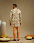 Orange Embellished Kurta Set