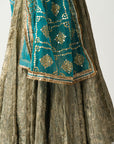 Ferhia Dupatta Ferozi Lehenga Set