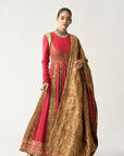 Roshini Laal Lampi Anarkali Dupatta Set