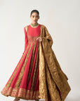 Roshini Laal Lampi Anarkali Dupatta Set