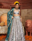 Aasmani Lampi Lehenga