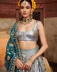 Aasmani Lampi Lehenga