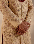 Pale gold Sherwani set