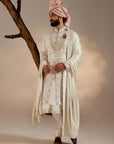 Gardenia White Sherwani Set