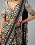 Art Deco Printed Saree Set