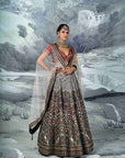 Black Printed Lehenga Set