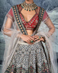 Black Printed Lehenga Set