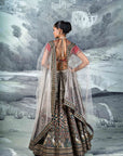 Black Printed Lehenga Set