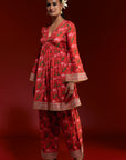 Red Rain Lily Salwar Set