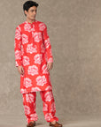 Red Nurvi Sitara Kurta with Salwar