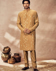 Beige Tribal Pillar Kurta Set