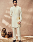 Ivory Palm Blooms Kurta