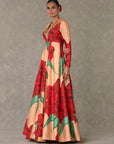 Salmon Candy Swirl Gown