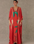 Red Candy Swirl Kaftan