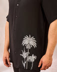 Black Palm Tree Print Shirt