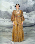 Dark Yellow Embroidered Sharara Set