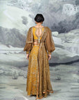 Dark Yellow Embroidered Sharara Set