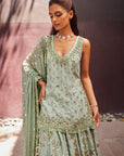 Mint Lehenga Kurti Set - Eraya