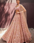 Blush Pink Bridal Lehenga Set - Eraya