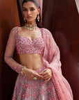 Pink & Grey Lehenga Set - Eraya