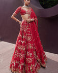 Red Bridal Lehenga Set - Eraya