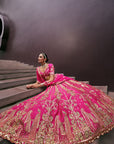 Rani Pink Bridal Lehenga Set - Eraya