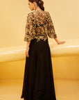 Black Jacket with Skirt Set - Eraya