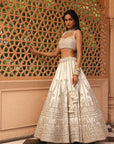 Iqra - Ivory Lehenga with Blouse and Dupatta