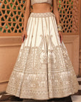 Iqra - Ivory Lehenga with Blouse and Dupatta