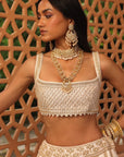 Iqra - Ivory Lehenga with Blouse and Dupatta