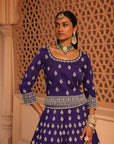 Aasmaa - Purple Lehenga with Choli and Dupatta