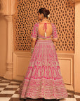 Inaya - Hotpink Lehenga with Blouse and Dupatta