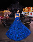 Blue Paisley Lehenga Set