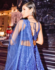 Blue Paisley Lehenga Set